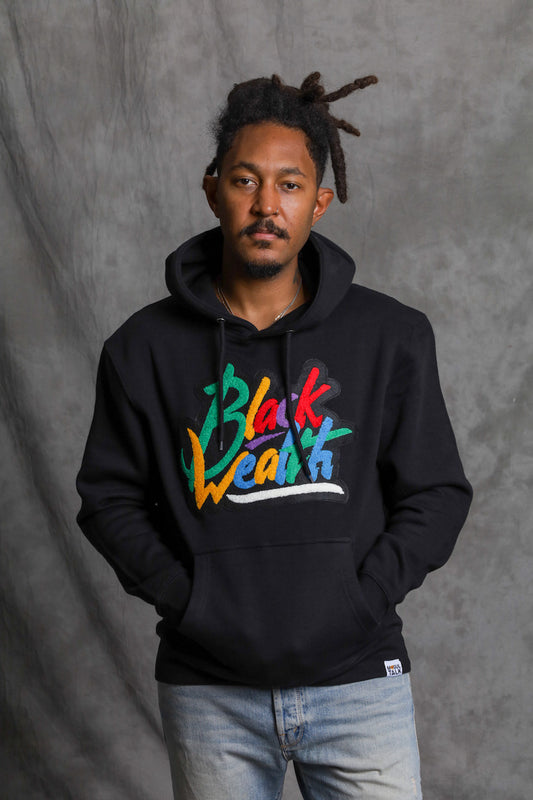 Black Wealth Hoodie Black